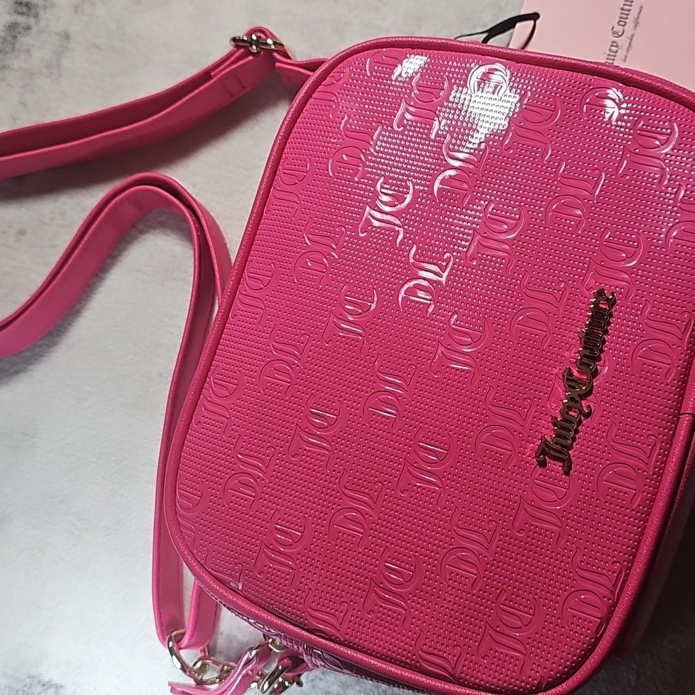 NEW Juicy Couture Hot Pink Crossbody Adjustable Strap NWT $79